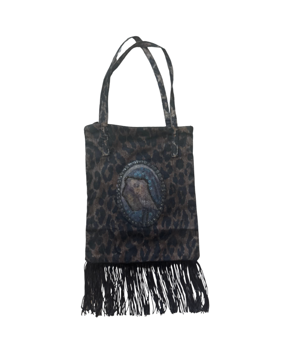 Dolce & Gabbana Mesh Leopard Handbag