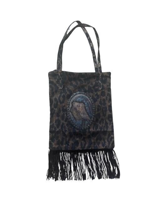 Dolce & Gabbana Mesh Leopard Handbag