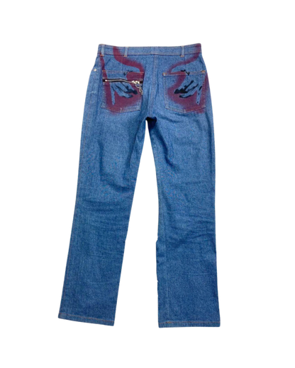 Chloé Handprint Graffiti Jeans
