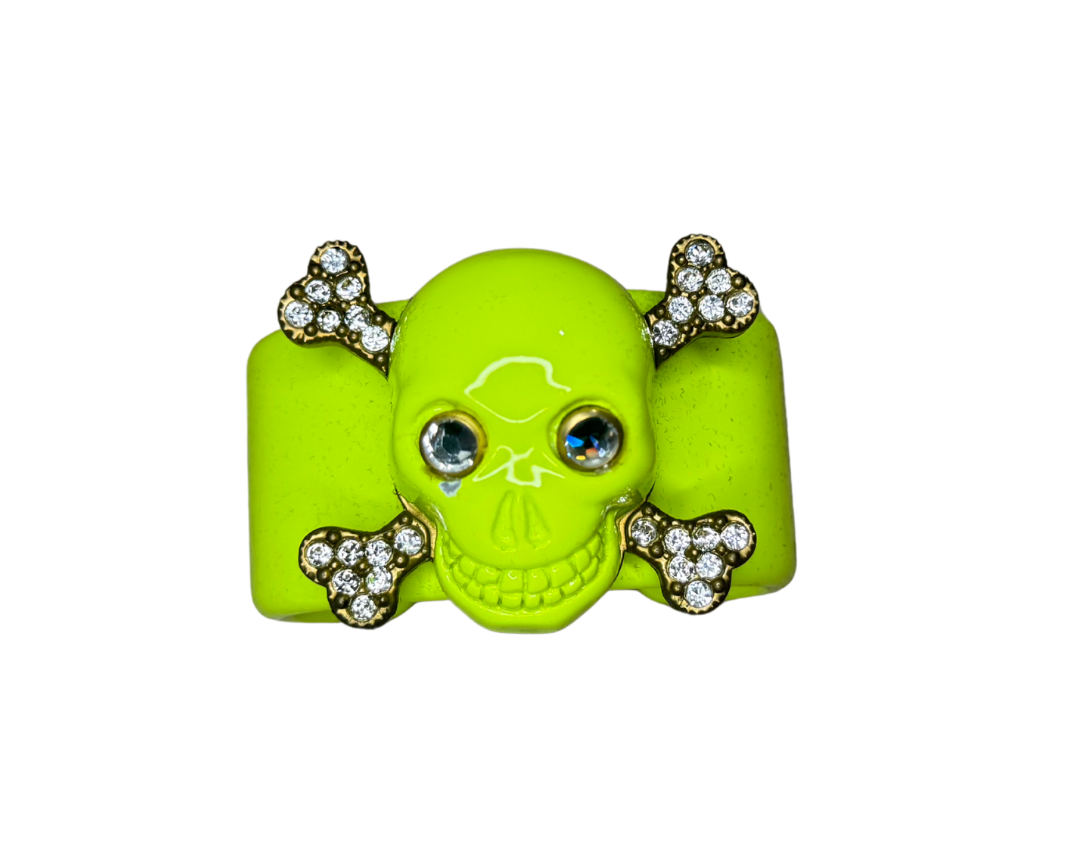 Blugirl Yellow Skull Bangle Bracelet