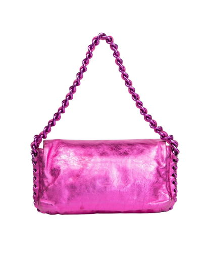 Chanel Pink Metallic Flap Bag