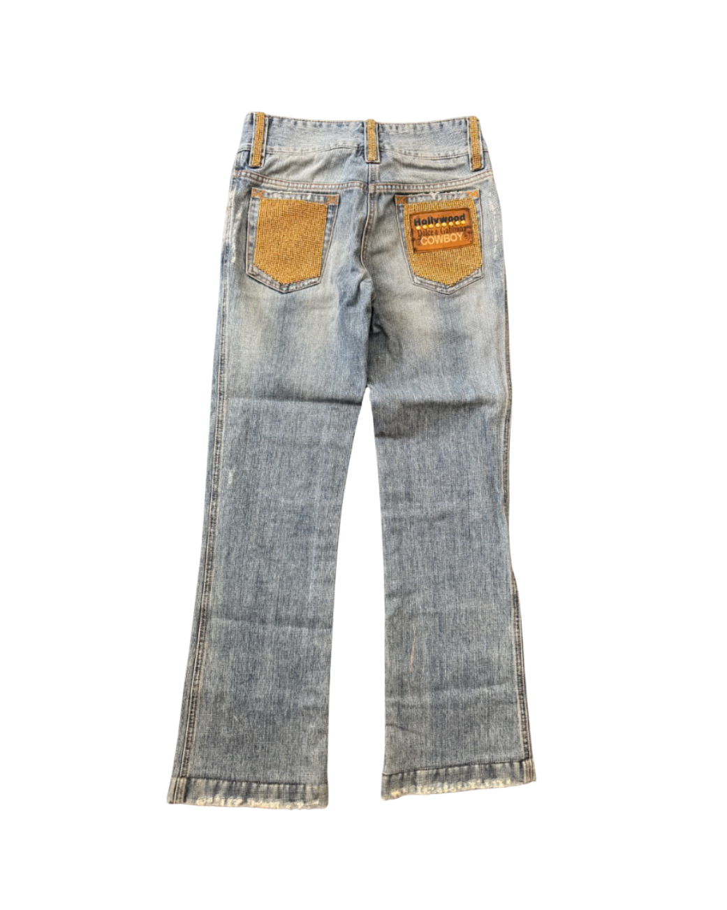 Dolce & Gabbana Denim Gold Rhinestone Jeans