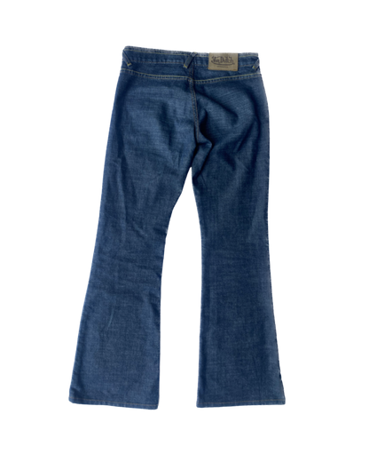 Von Dutch Embroidered Yellow Logo Jeans