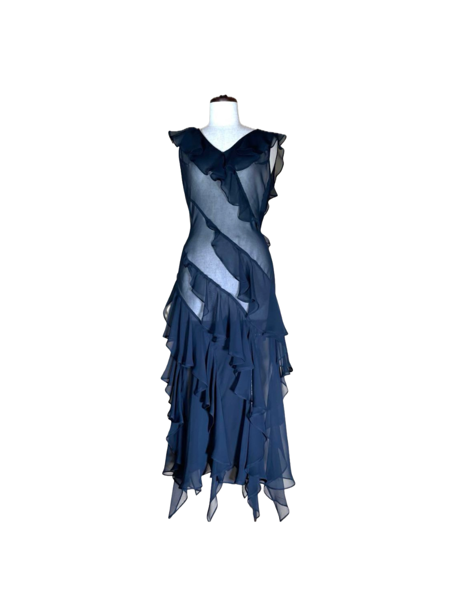 DKNY Layered Sheer Dress