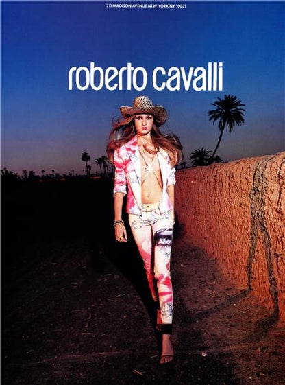 Roberto Cavalli Face Printed Jeans