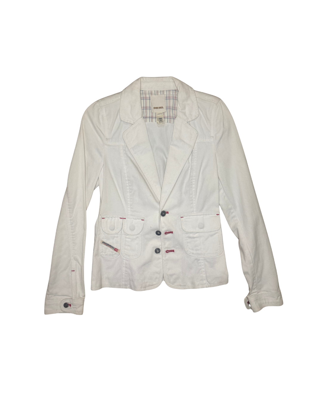 Diesel White Denim Blazer