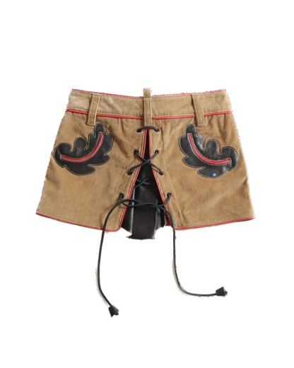 Dsquared² Camel Corduroy Skirt