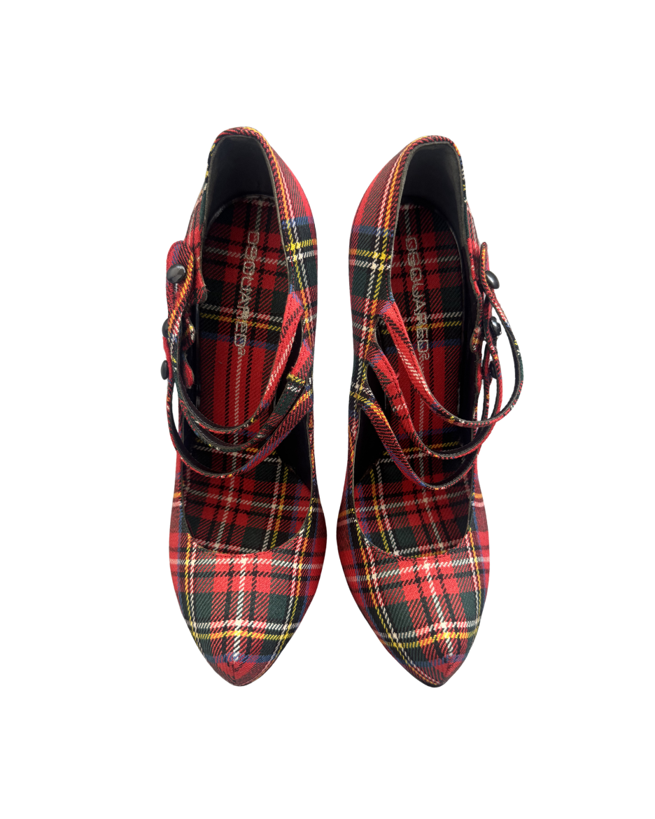 Dsquared² Tartan Plaid Heels