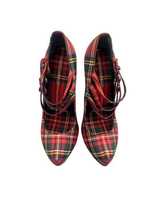 Dsquared² Tartan Plaid Heels