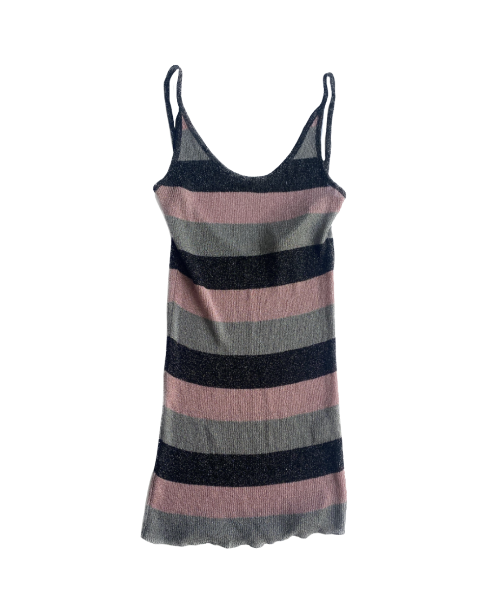 Dolce & Gabbana Glitter Striped Sheer Cami Top