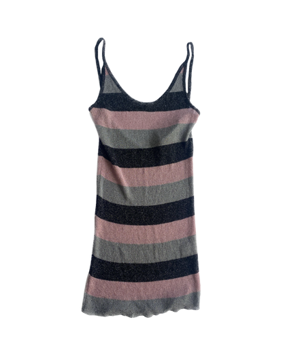 Dolce & Gabbana Glitter Striped Sheer Cami Top