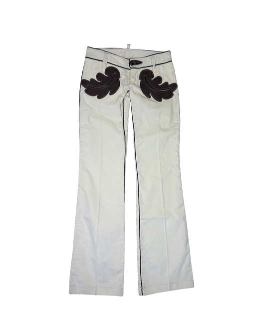 Dsquared² Cream Corduroy Pants