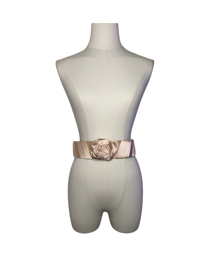 Blugirl by Blumarine Pink Satin Rosette Belt