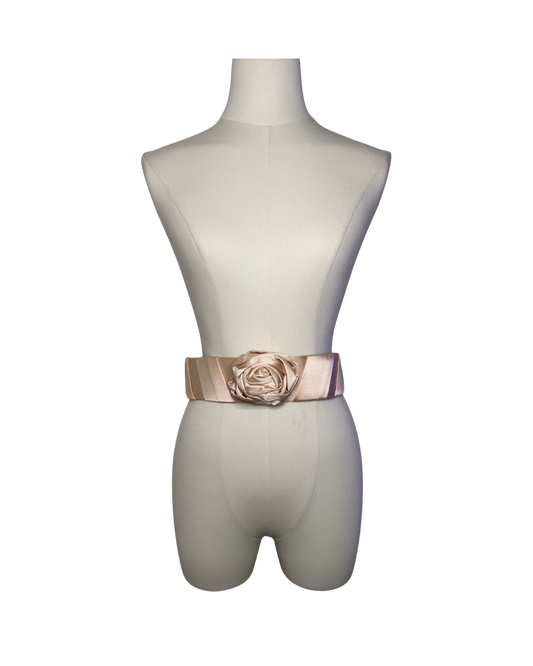 Blugirl by Blumarine Pink Satin Rosette Belt