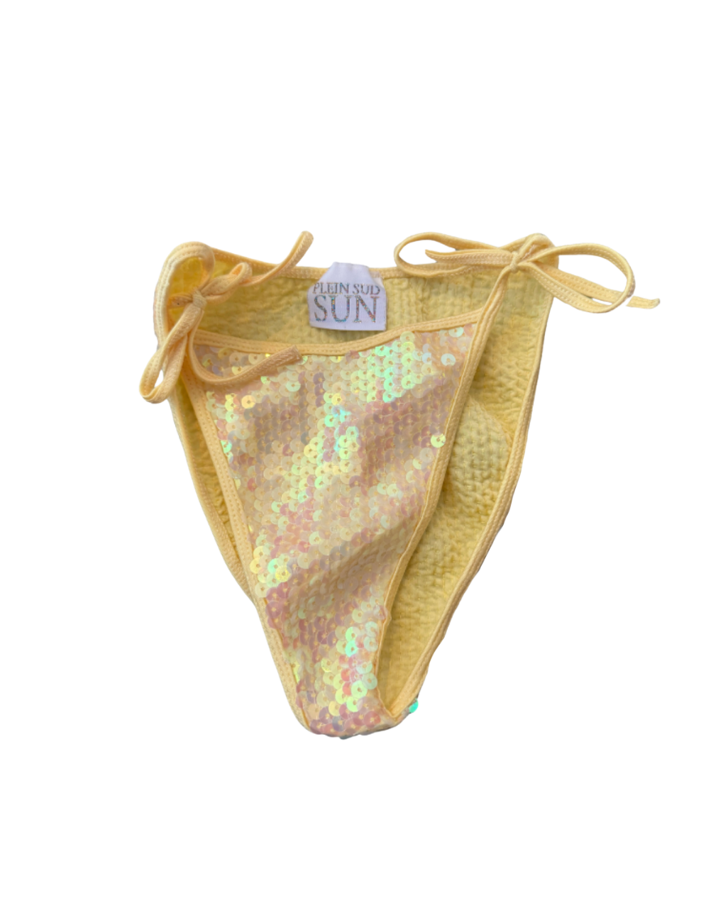 Plein Sud Sun Yellow Sequin Bikini Bottom