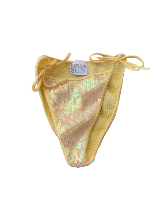 Plein Sud Sun Yellow Sequin Bikini Bottom