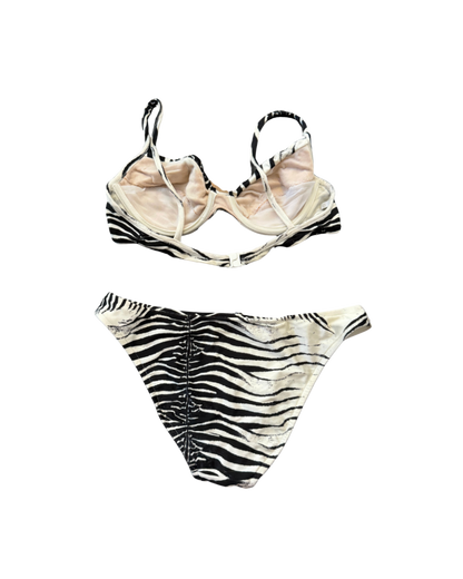 Roberto Cavalli Zebra Belly Button Piercing Bikini