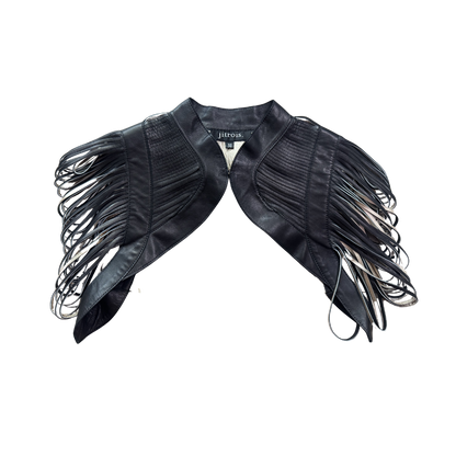 Jean Claude Jitrois Lambskin Cutout Bolero Top