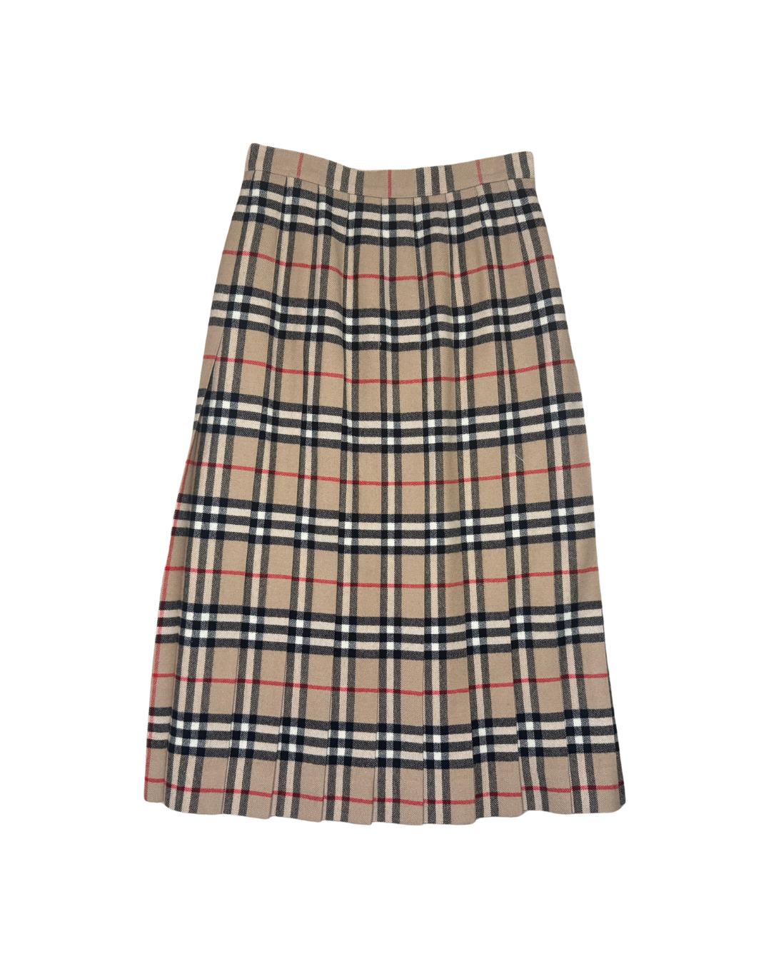 Burberry's Plaid Pleated Midi Skirt