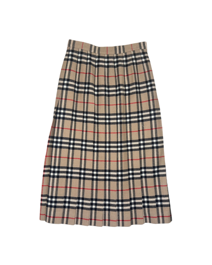 Burberry's Plaid Pleated Midi Skirt