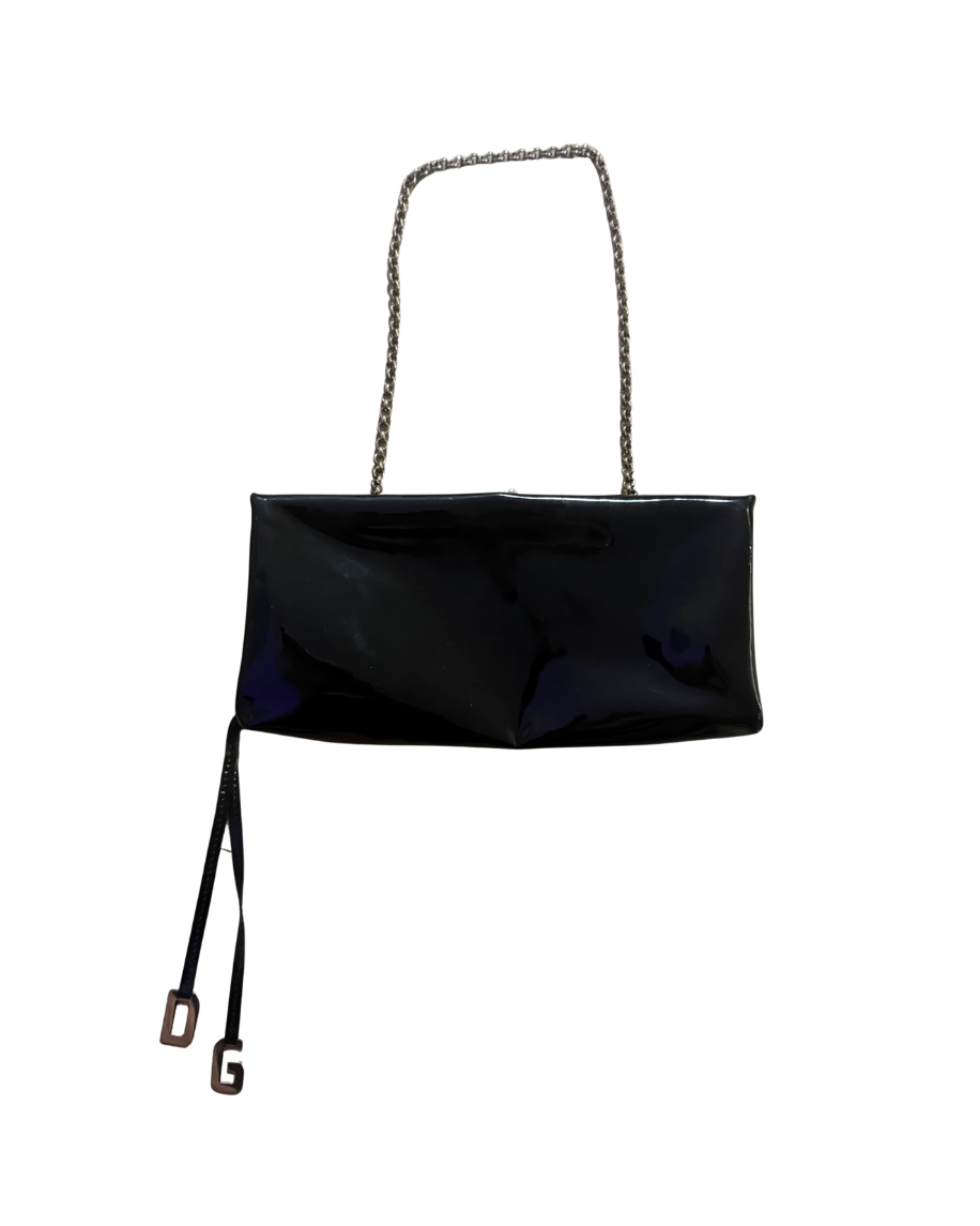 Dolce & Gabbana Black Patent Leather Shoulder Bag