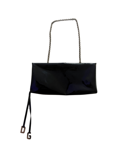 Dolce & Gabbana Black Patent Leather Shoulder Bag