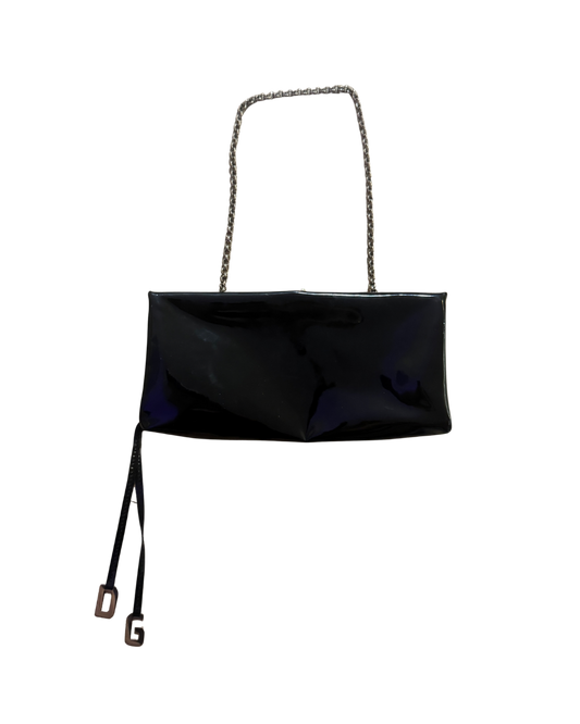 Dolce & Gabbana Black Patent Leather Shoulder Bag
