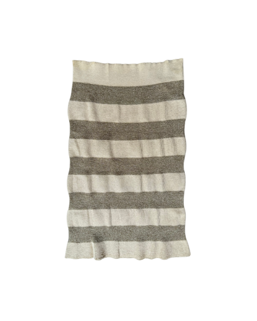 Dolce & Gabbana Glitter Striped Sheer Tube Top