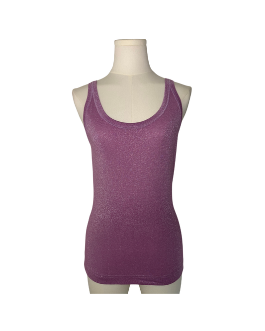 Dolce & Gabbana Purple Glitter Cami Top