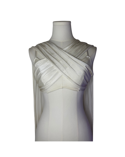 Dolce & Gabbana White Convertible Wrap Top