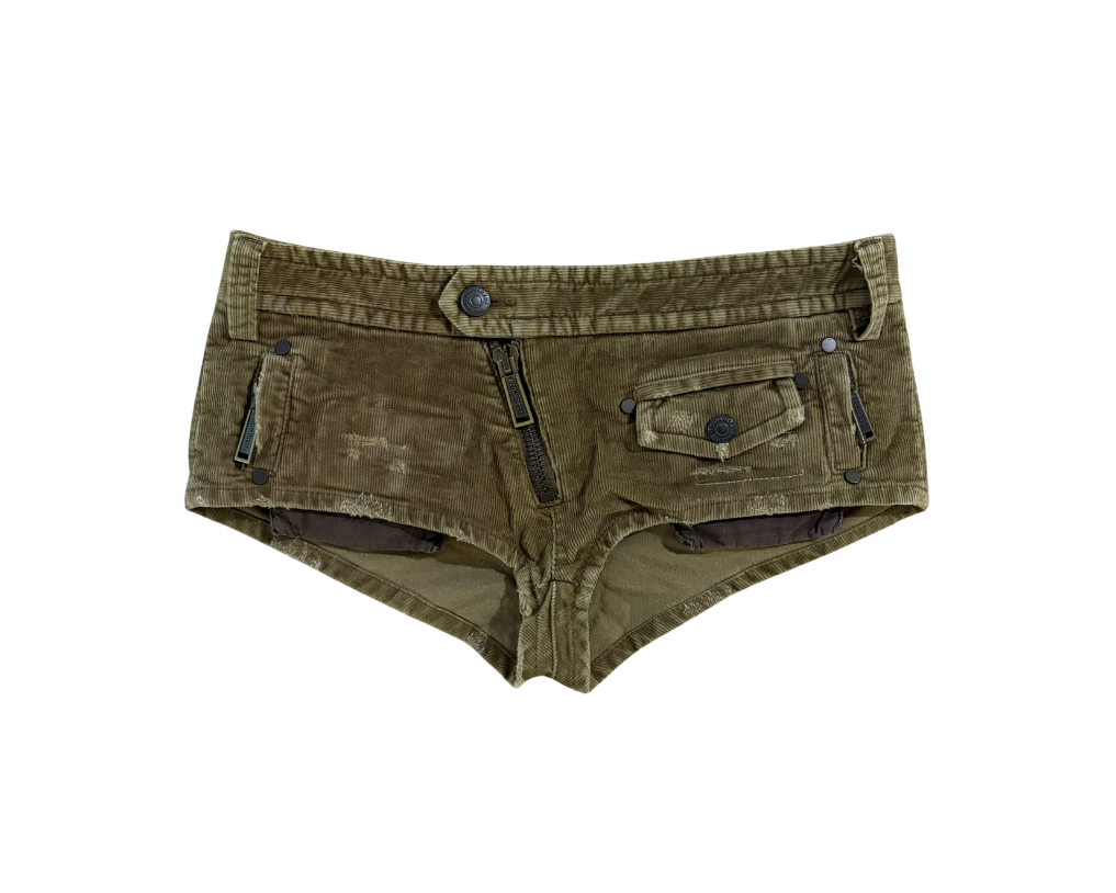 Dsquared² Corduroy Mini Micro Shorts