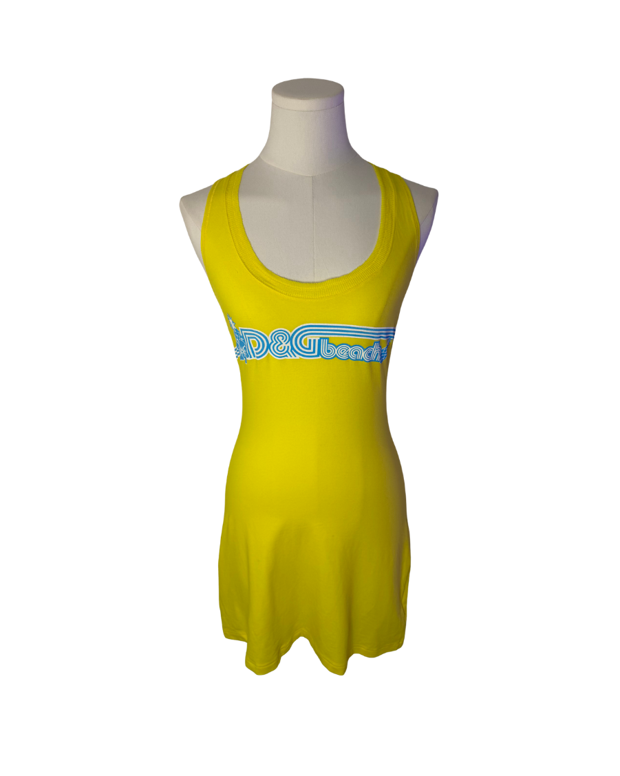 Dolce & Gabbana “Beach” Yellow Tank Top Dress