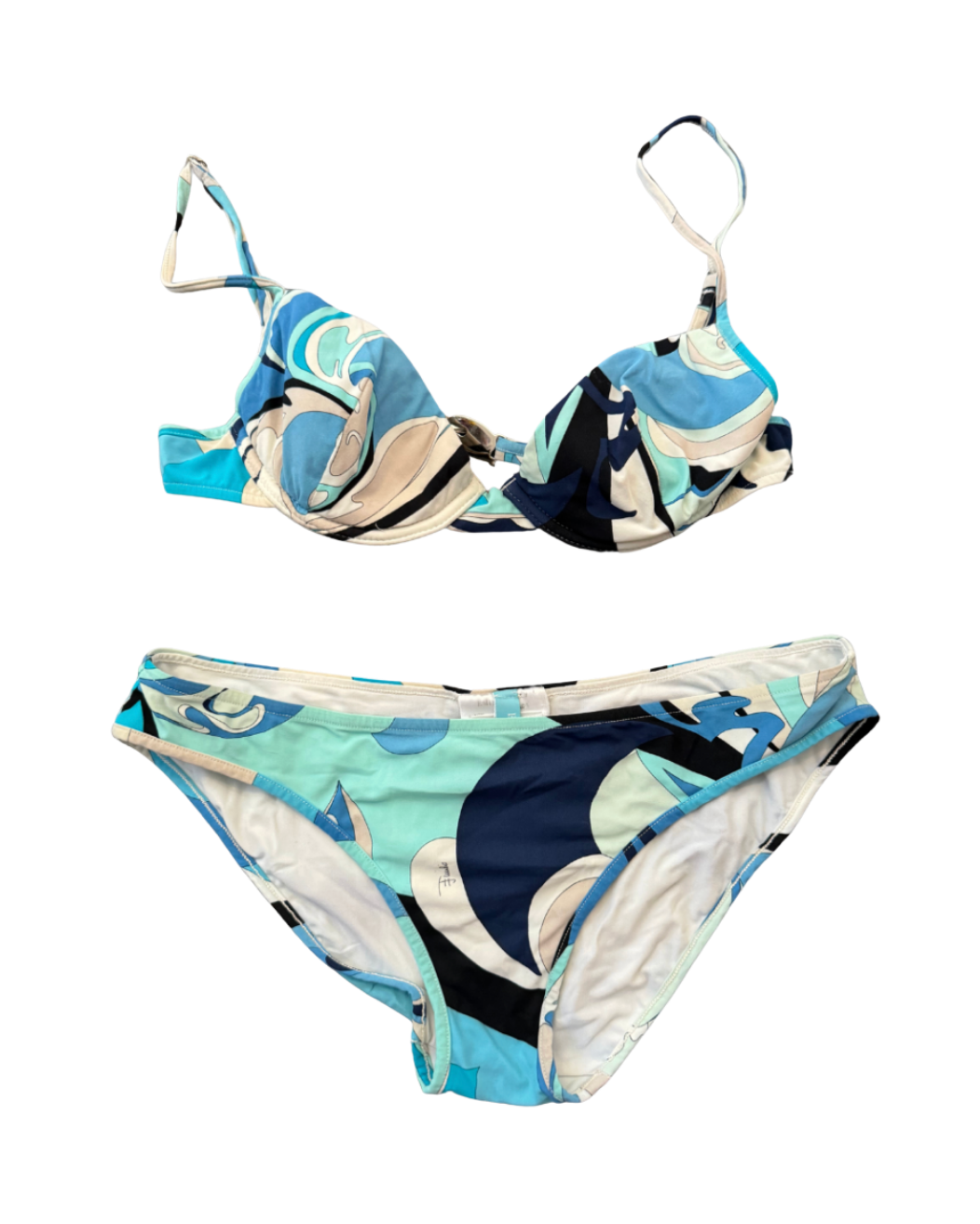 Emilio Pucci Blue Printed Bikini