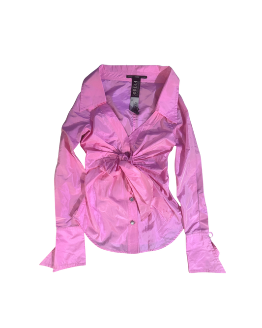 Gianfranco Ferré Pink Bow Button-Up