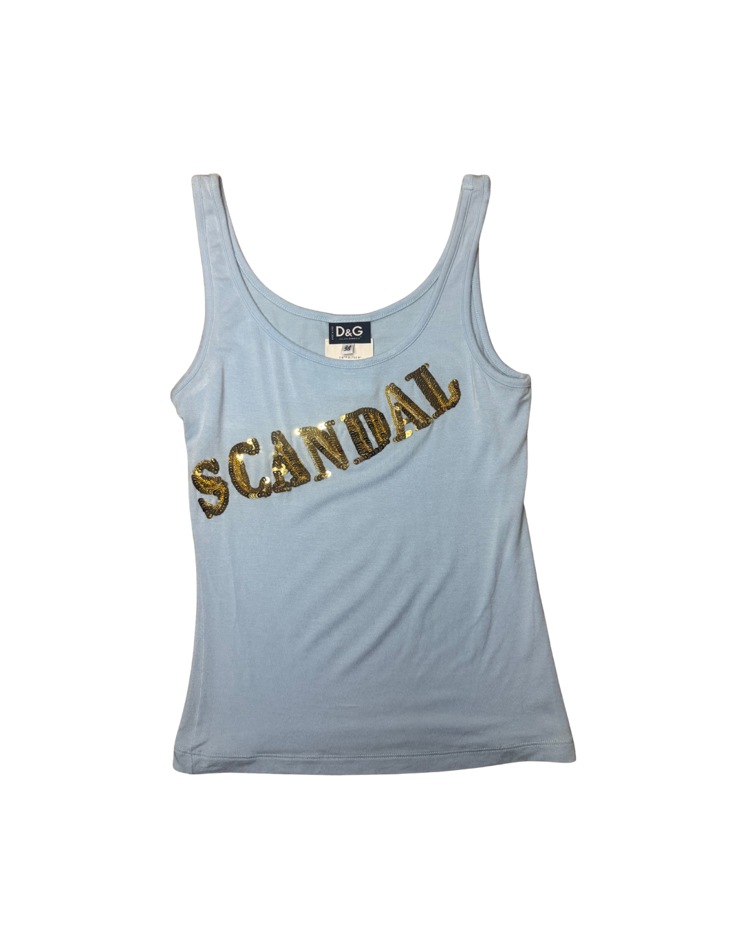 Dolce & Gabbana Gold “Scandal” Sequin Tank Top