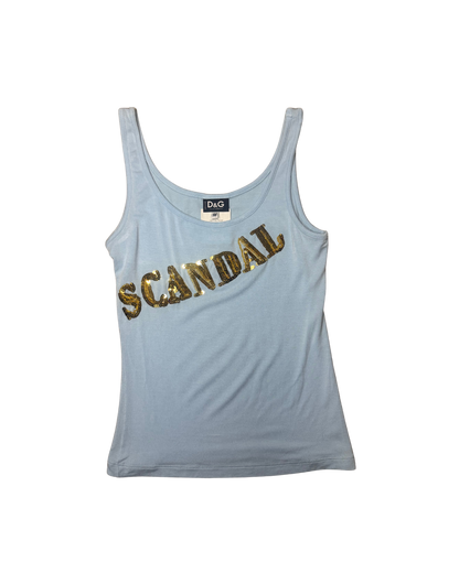 Dolce & Gabbana Gold “Scandal” Sequin Tank Top