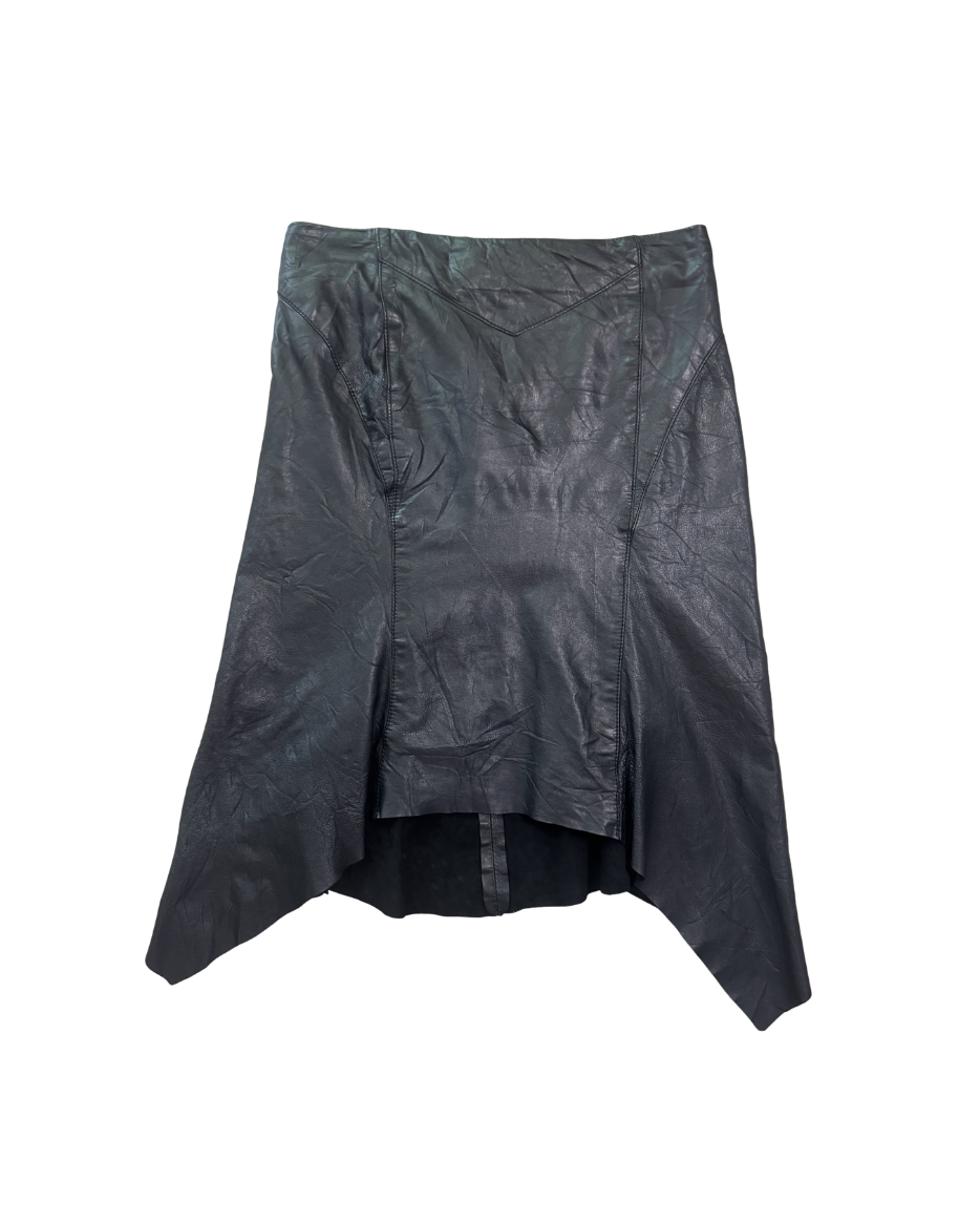 Roberto Cavalli Leather Midi Skirt