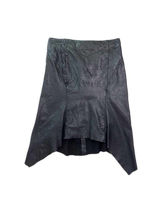 Roberto Cavalli Leather Midi Skirt
