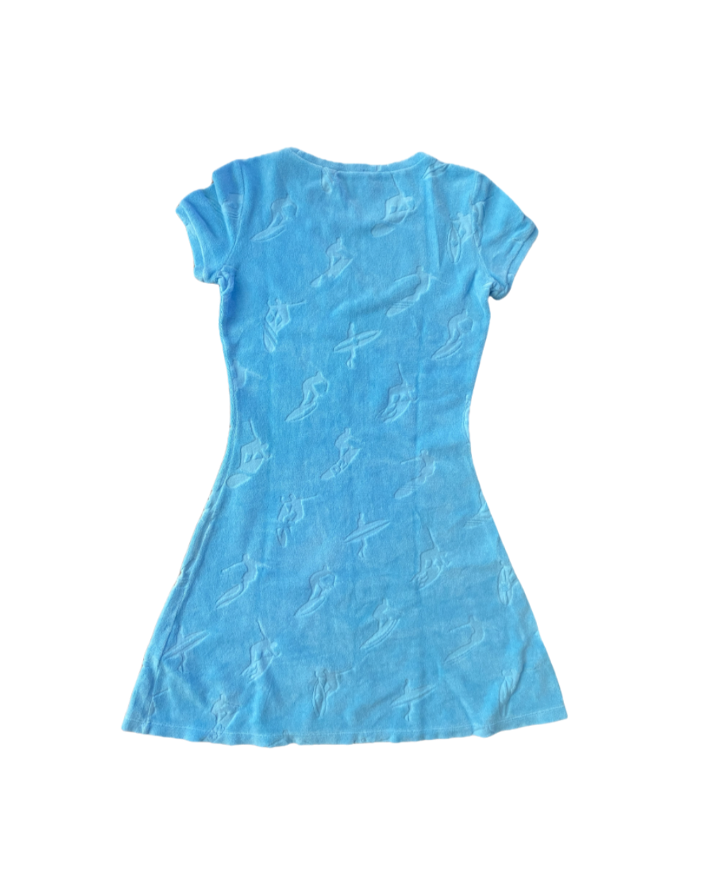 Dsquared² Blue Terry Cloth Surfer Jacquard Mini Dress