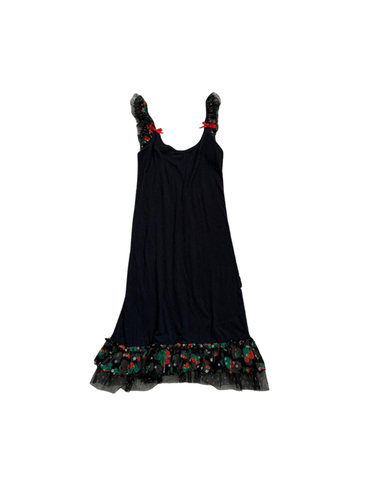 Anna Sui Floral Mesh Flared Cami Dress