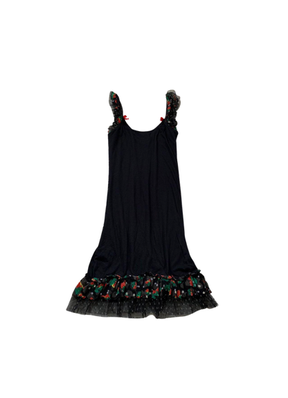 Anna Sui Floral Mesh Flared Cami Dress
