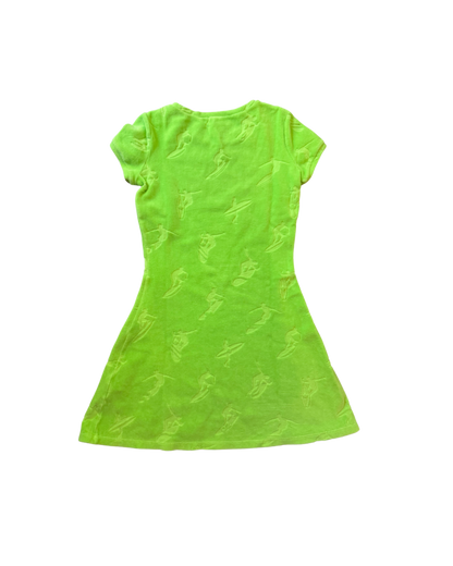 Dsquared² Green Terry Cloth Surfer Jacquard Mini Dress