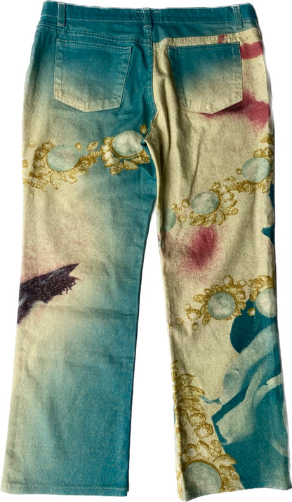 Roberto Cavalli Face Printed Jeans
