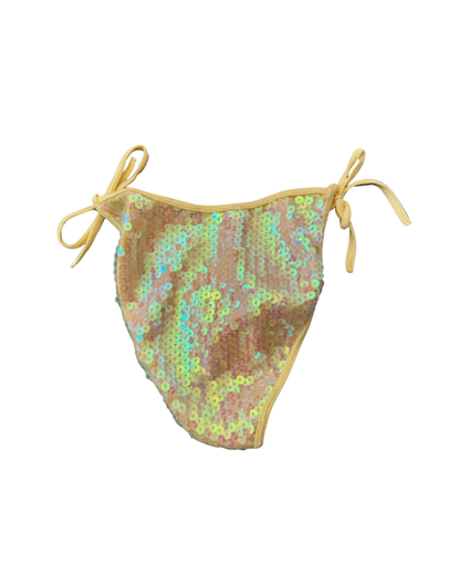 Plein Sud Sun Yellow Sequin Bikini Bottom