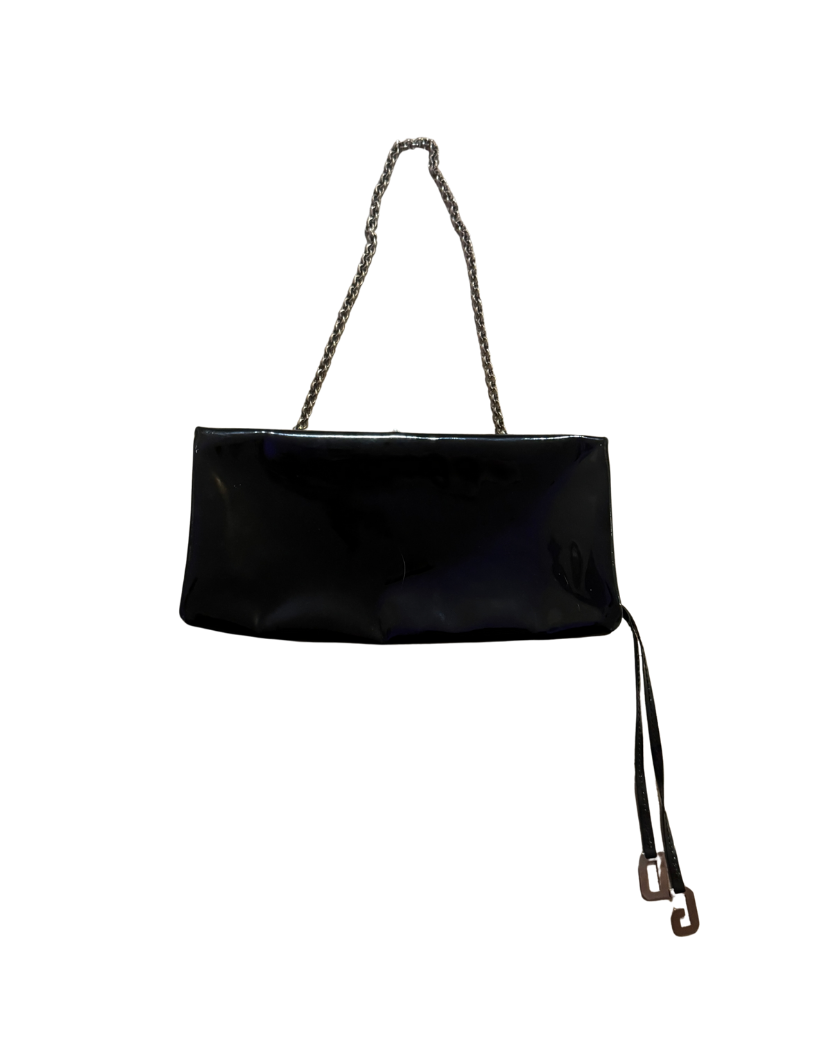 Dolce & Gabbana Black Patent Leather Shoulder Bag