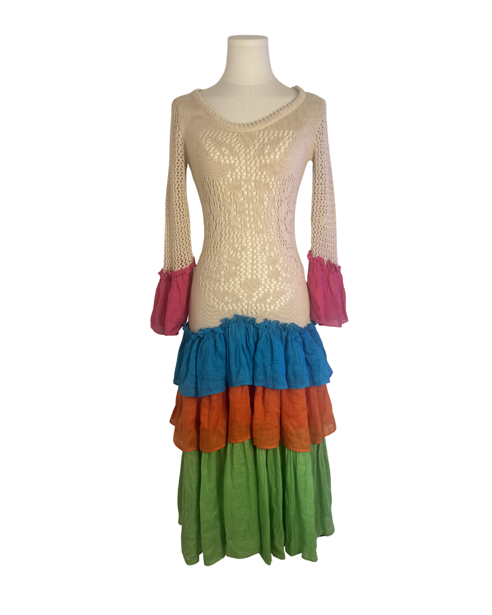 Moschino Couture ‘Repetita Juvant' Crochet Tiered Dress