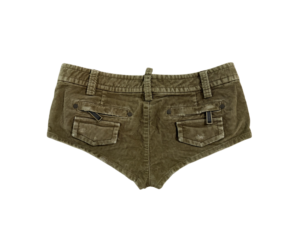 Dsquared² Corduroy Mini Micro Shorts