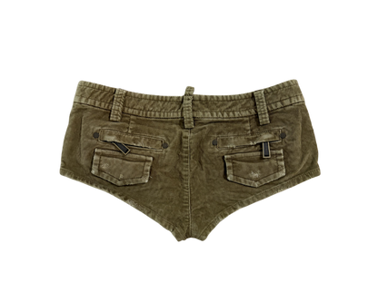 Dsquared² Corduroy Mini Micro Shorts