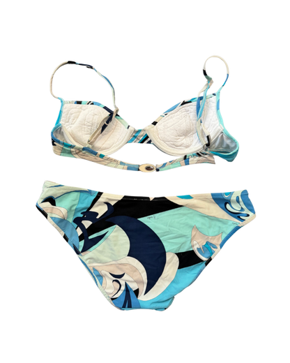 Emilio Pucci Blue Printed Bikini