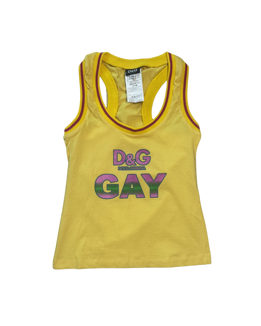 Dolce & Gabbana Yellow “Gay” Tank Top